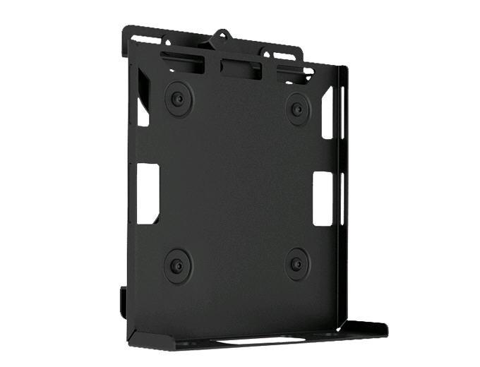 Wall Mount for Video Conferencing System Media Player CPU - 30 lb Load Capacity - Black