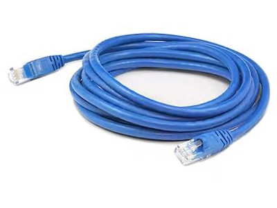 0.5FT RJ-45 (MALE) TO RJ-45 (MALE) STRAIGHT BLUE CAT6 UTP COPPER PVC PATCH