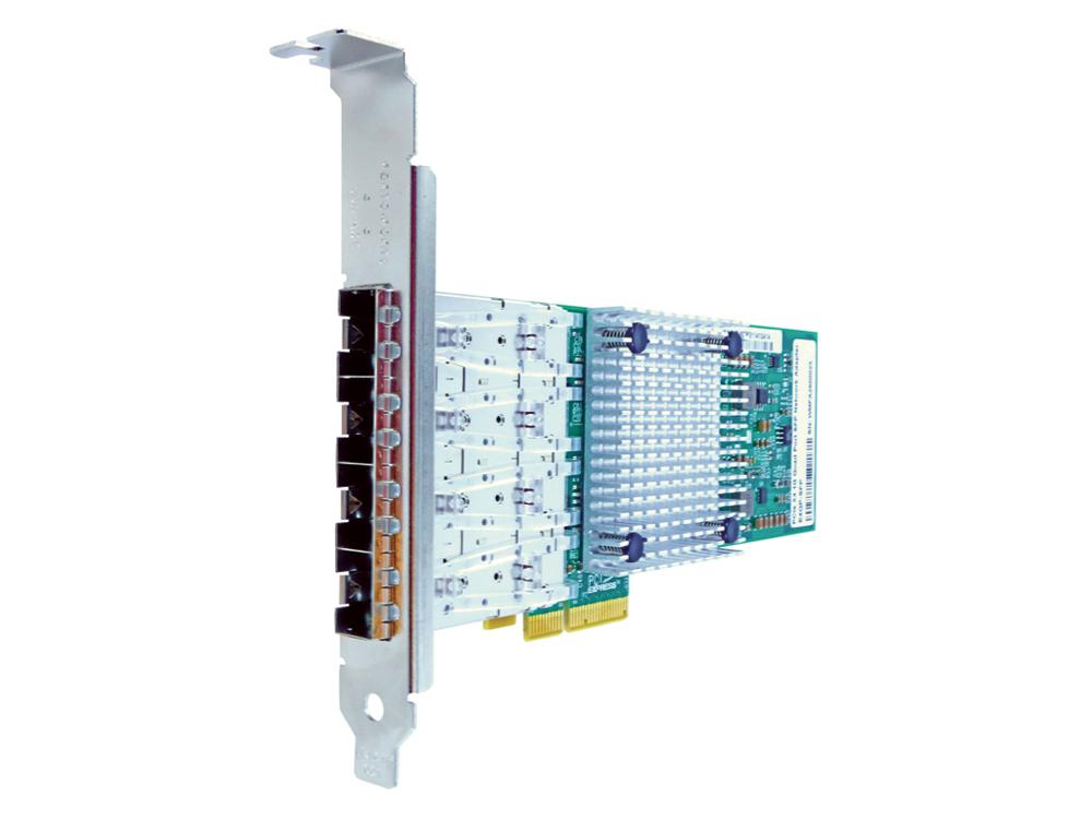 1GBS QUAD PORT SFP PCIE X4 NIC CARD FOR INTEL W/TRANSCEIVERS - I350F4