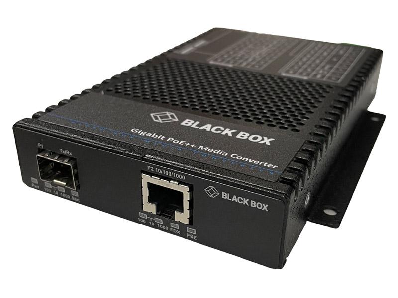 GIGABIT ETHERNET (1000-MBPS) INDUSTRIAL POE++ MEDIA CONVERTER - 10/100/1000-MBPS