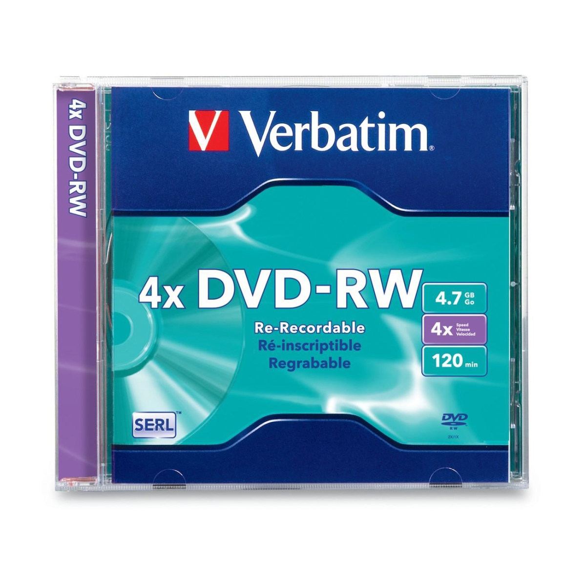 DVD-RW 4.7GB 4X with Branded Surface - 1pk Slim Case - 4.7GB - 1 Pack DVD-RW 4.7GB 4X with Branded Surface - 1pk Slim Case - 4.7GB - 1 Pack