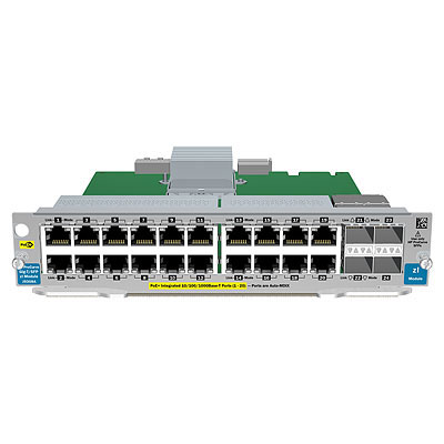 ProCurve Switch zl 20P Gig-T / 4P SFP v2 Module - Includes 20 RJ45 10/100/1000BASE-T autosensing ports and four Small Form-factor Pluggable (SFP) ports - PoE is NOT supported on this module ProCurve Switch zl 20P Gig-T / 4P SFP v2 Module - Includes 20 RJ45 10/100/1000BASE-T autosensing ports and four Small Form-factor Pluggable (SFP) ports - PoE is NOT supported on this module