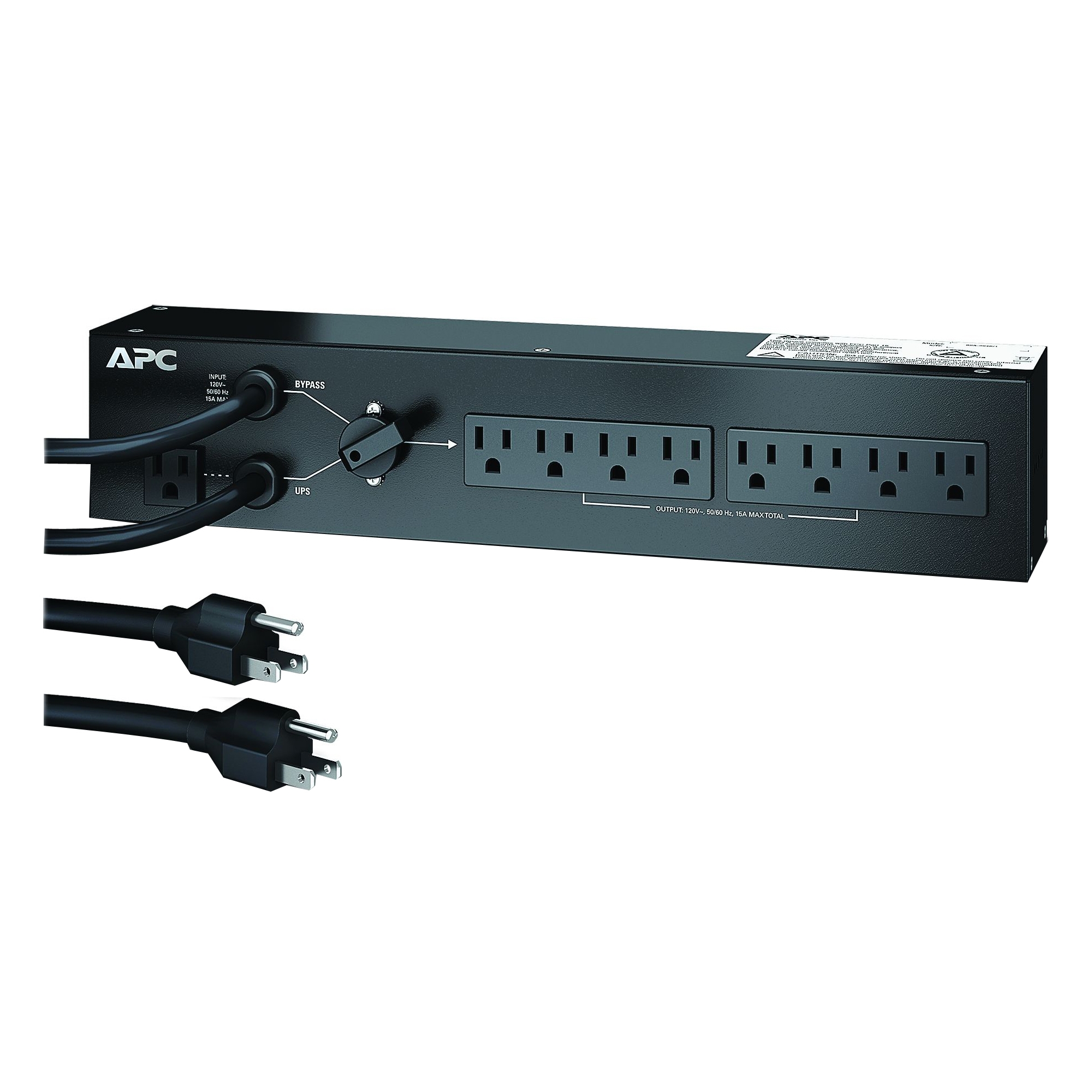 Service Bypass Panel - Power distribution unit ( rack-mountable ) - AC 120 V - 1500 VA - input: NEMA 5-15 - output connectors: 8 - black