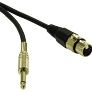 1.5ft Pro-Audio XLR Female to 1/4in Male Cable - Mini-phone Male Audio - XLR Female Audio - 1.5ft - Black 1.5ft Pro-Audio XLR Female to 1/4in Male Cable - Mini-phone Male Audio - XLR Female Audio - 1.5ft - Black
