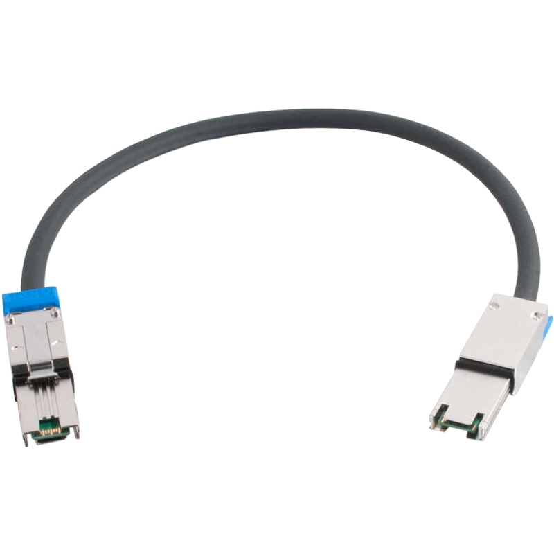 Passive - SAS external cable - SAS 6Gbit/s - 4-Lane - 26 pin 4x Shielded Mini MultiLane SAS (SFF-8088) (M) to 26 pin 4x Shielded Mini MultiLane SAS (SFF-8088) (M) - 1.6 ft - black Passive - SAS external cable - SAS 6Gbit/s - 4-Lane - 26 pin 4x Shielded Mini MultiLane SAS (SFF-8088) (M) to 26 pin 4x Shielded Mini MultiLane SAS (SFF-8088) (M) - 1.6 ft - black