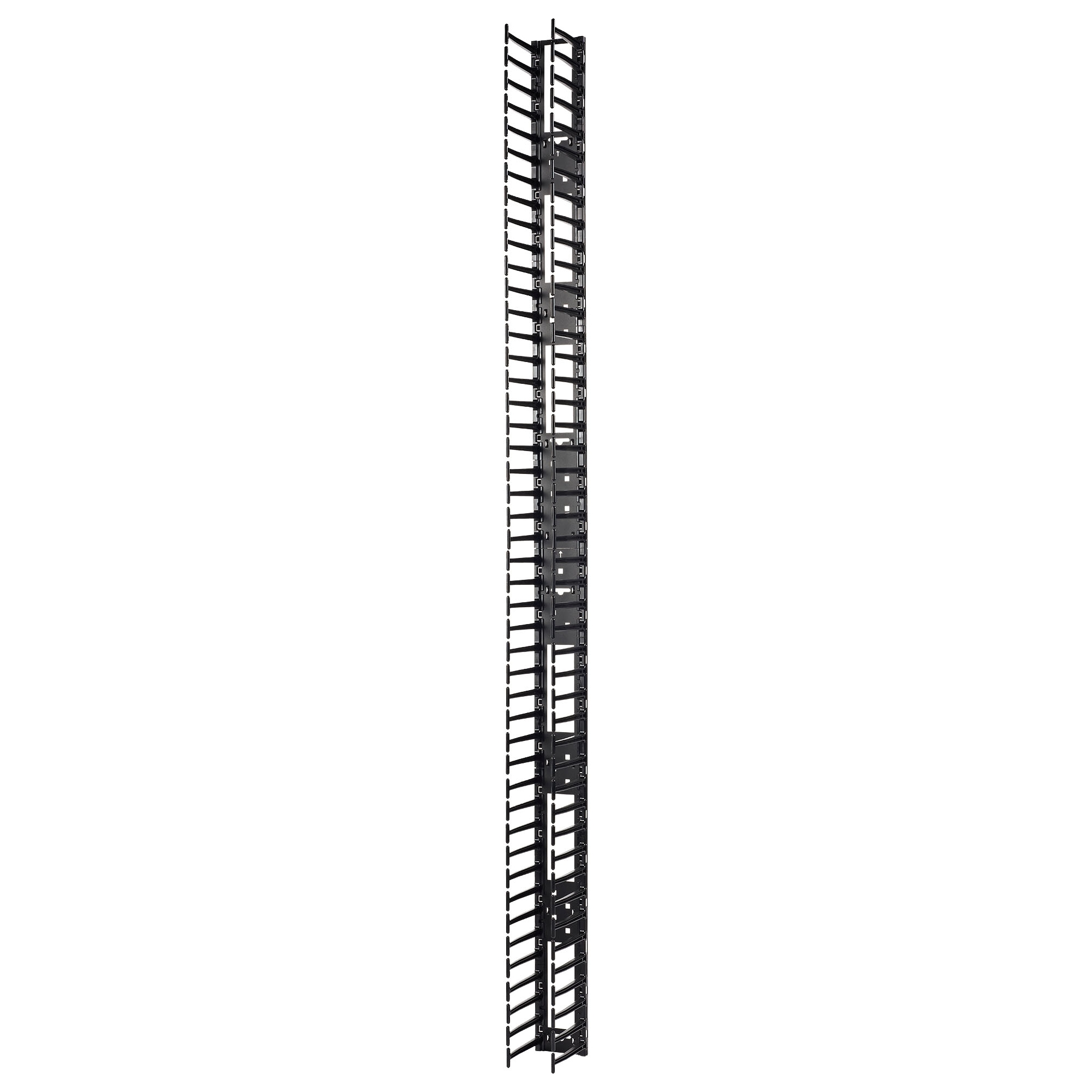 Vertical Cable Manager for NetShelter SX 750mm Wide 48U (Qty 2) - Cable Pass-through - Black - 2 Pack - 48U Rack Height