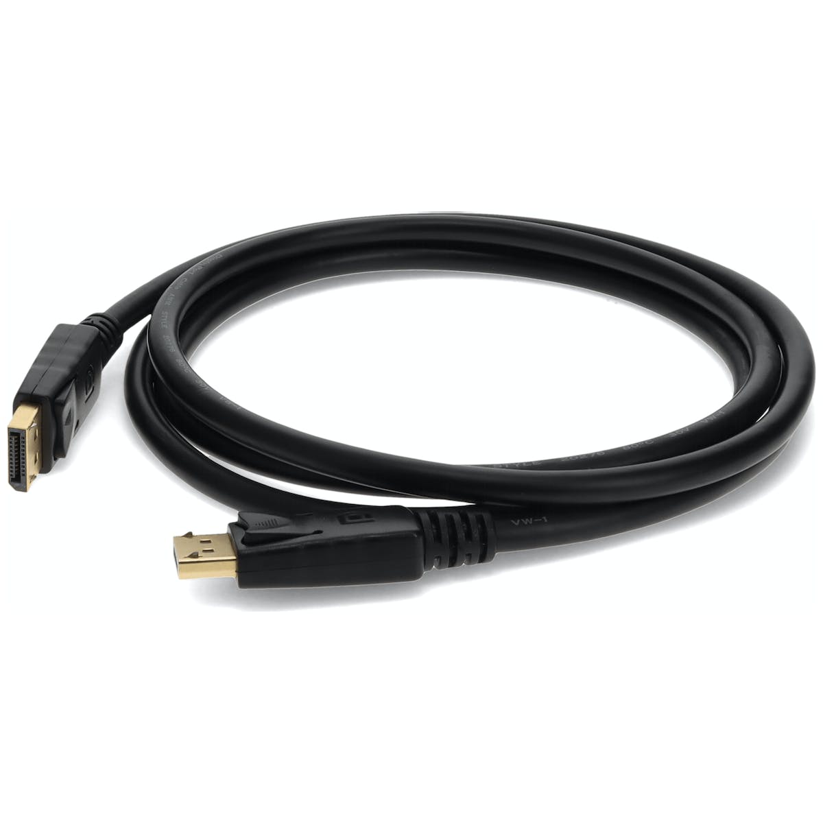 2M DISPLAYPORT 1.2 MALE TO MALE BLACK CABLE MAX RESOLUTION UP TO 3840X2160