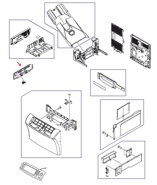 Power switch button - Located on lower left side of printer Power switch button - Located on lower left side of printer