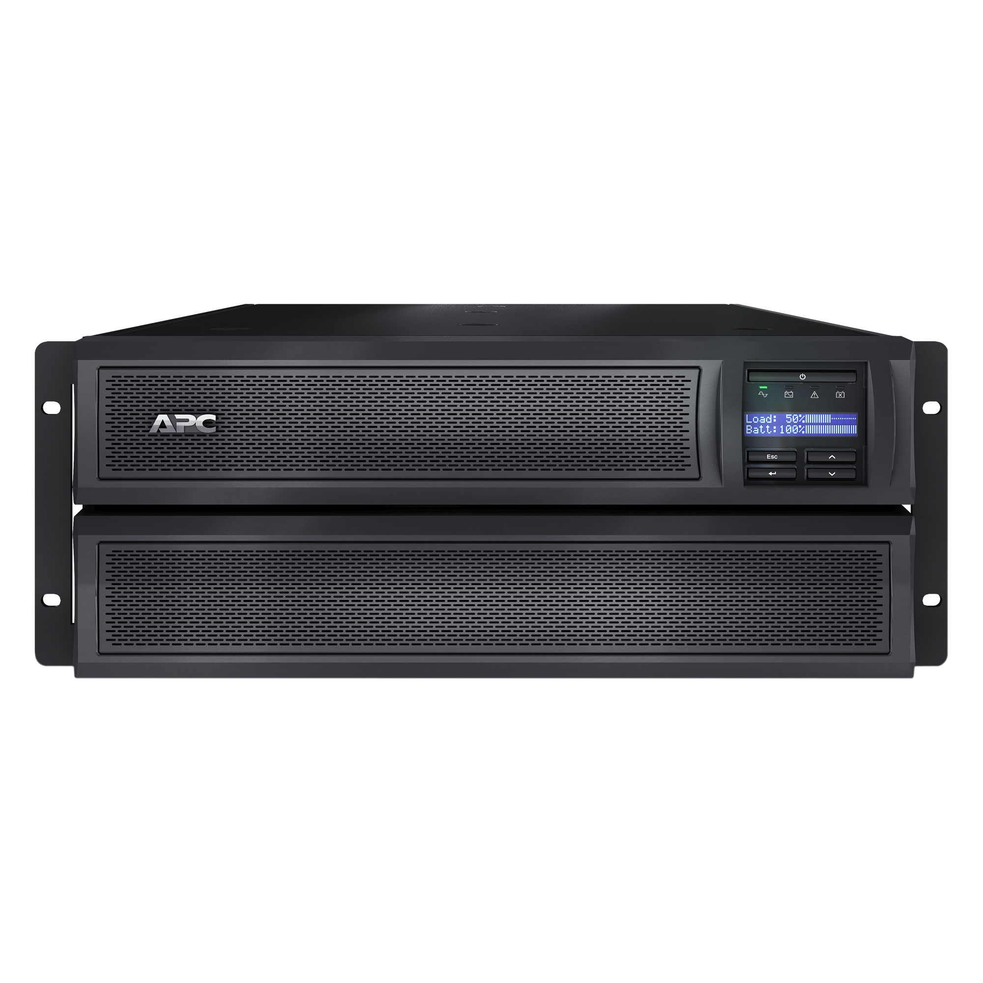 Smart-UPS X 3000 Rack/Tower LCD - UPS (rack-mountable / external) - AC 120 V - 2700 Watt - 3000 VA - Ethernet 10/100 RS-232 USB - output connectors: 10 - 2U - Canada United States - black - with APC UPS Network Management Card AP9631 - for P/N: AR4024S