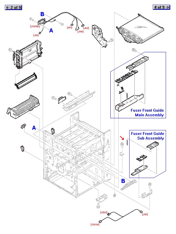 Tension spring - Provides tension for big green handle on front of printer Tension spring - Provides tension for big green handle on front of printer