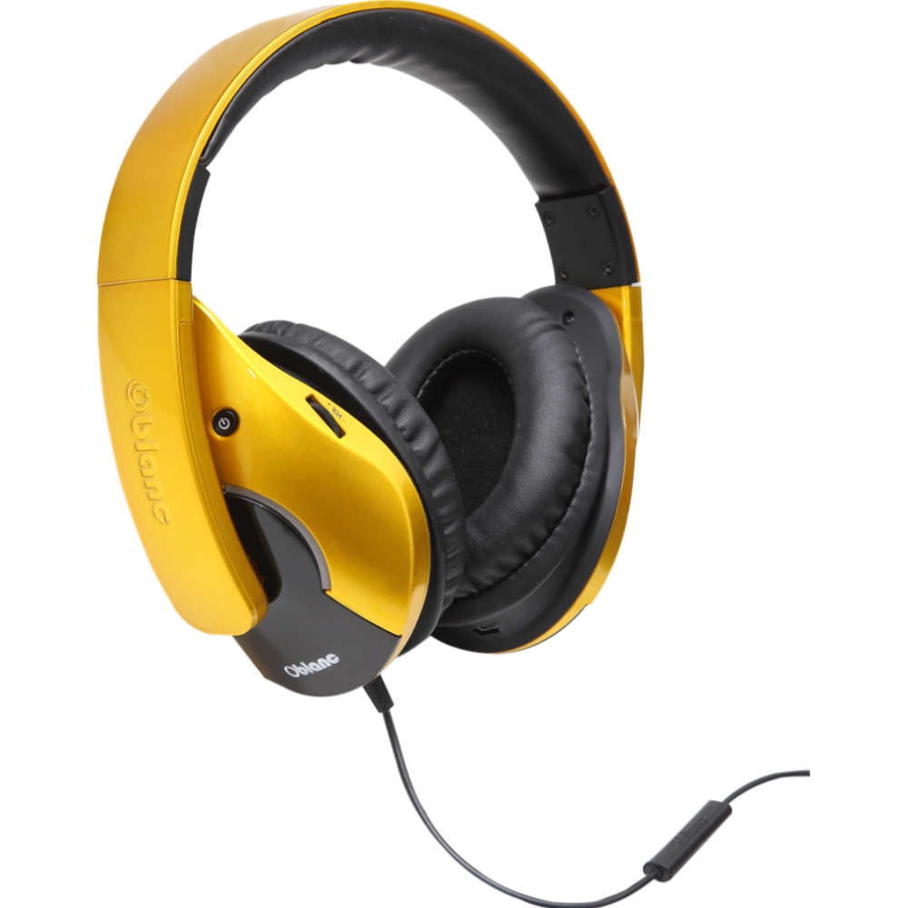 Multimedia Oblanc SHELL210 Saffron Yellow Subwoofer Headphone w/In-line Microphone - Stereo - Saffron Yellow - Mini-phone - Wired - 32 Ohm - 20 Hz - 20 kHz - Gold Plated - Over-the-head - Binaural - Circumaural - 5.17 ft Cable Multimedia Oblanc SHELL210 Saffron Yellow Subwoofer Headphone w/In-line Microphone - Stereo - Saffron Yellow - Mini-phone - Wired - 32 Ohm - 20 Hz - 20 kHz - Gold Plated - Over-the-head - Binaural - Circumaural - 5.17 ft Cable