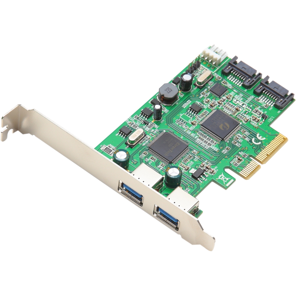 Multimedia PCI-e 2.0 to USB 3.0 and SATA 6Gbps Combo Card - PCI Express 2.0 x4 - Plug-in Card - 2 USB Port(s) - 2 SATA Port(s) - 2 USB 3.0 Port(s) Multimedia PCI-e 2.0 to USB 3.0 and SATA 6Gbps Combo Card - PCI Express 2.0 x4 - Plug-in Card - 2 USB Port(s) - 2 SATA Port(s) - 2 USB 3.0 Port(s)