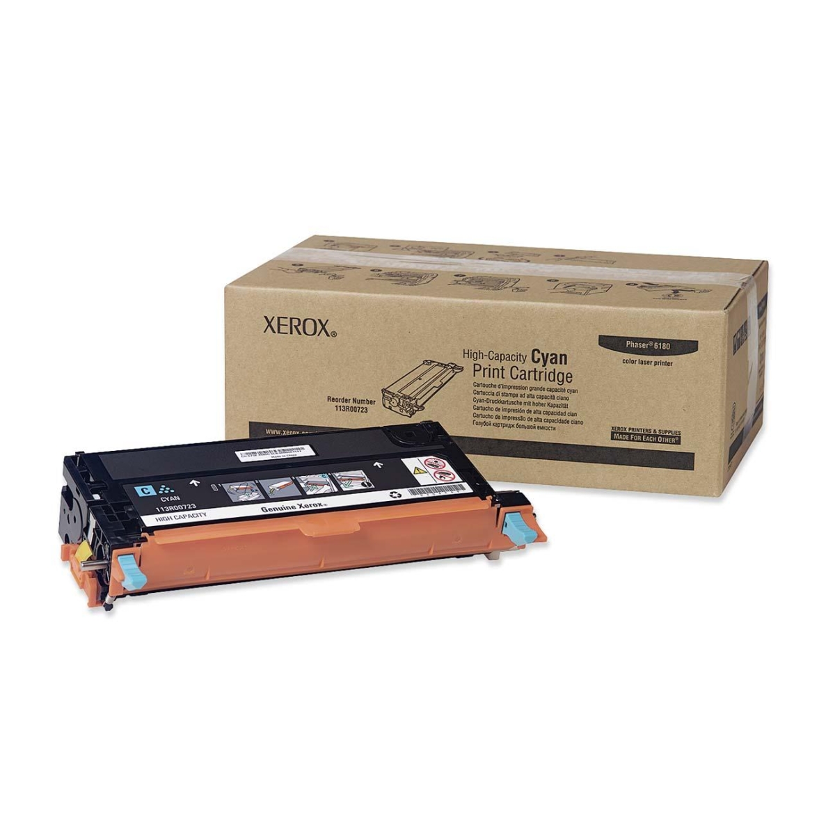 High Capacity - cyan - original - toner cartridge - for Phaser 6180DN 6180MFP/D 6180MFP/N 6180N - High Capacity - cyan - original - toner cartridge - for Phaser 6180DN 6180MFP/D 6180MFP/N 6180N -