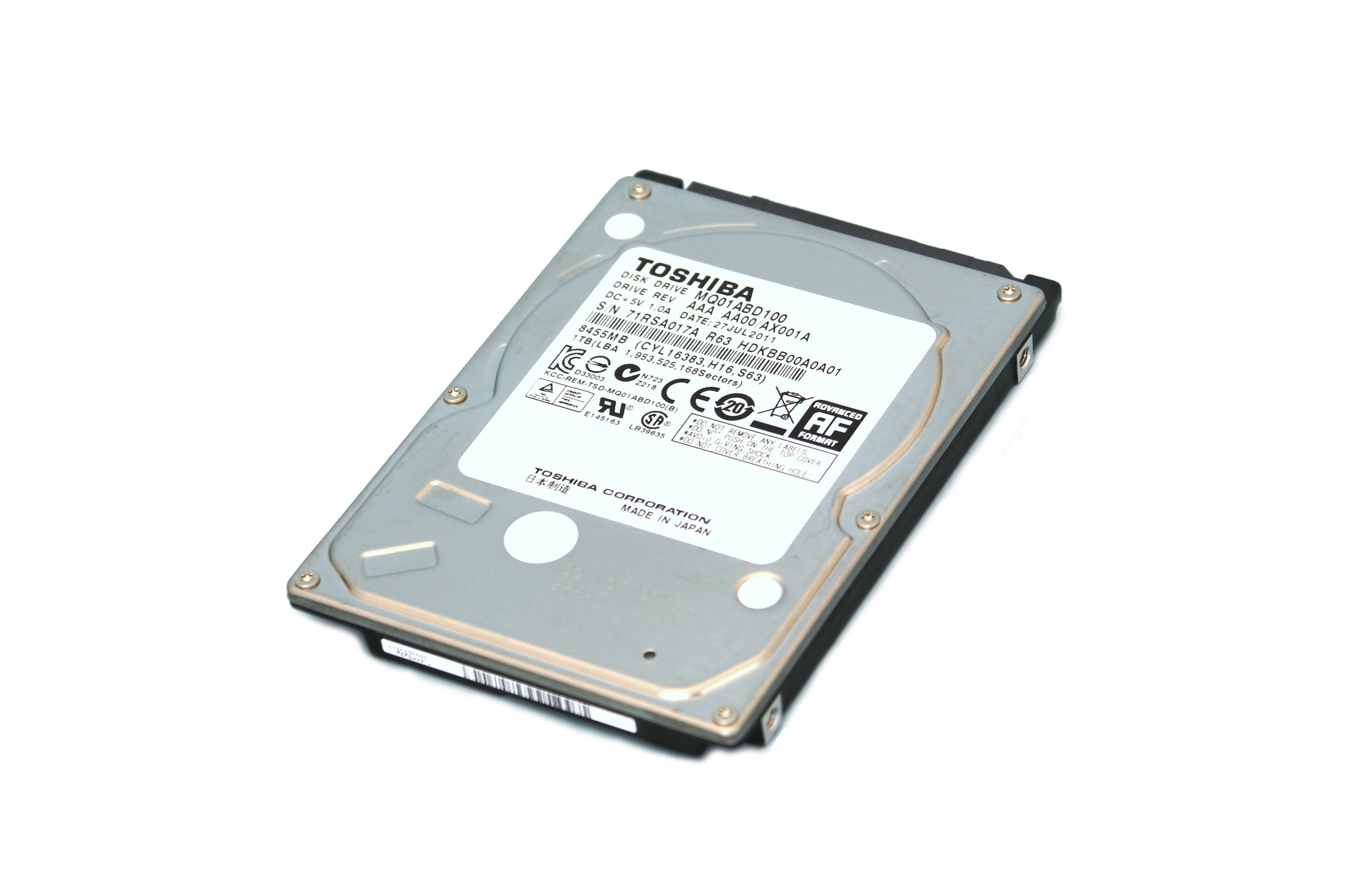 Hard drive - 500 GB - internal - 2.5 inch - SATA 3Gb/s - 5400 rpm - buffer: 8 MB