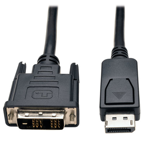 10ft DisplayPort to DVI Cable / DP to DVI Adapter Latches to DVI-D Single Link M/M 10 - DVI cable - single link - DisplayPort (M) to DVI-D (M) - 10 ft - molded - black - for P/N: P168-000 10ft DisplayPort to DVI Cable / DP to DVI Adapter Latches to DVI-D Single Link M/M 10 - DVI cable - single link - DisplayPort (M) to DVI-D (M) - 10 ft - molded - black - for P/N: P168-000