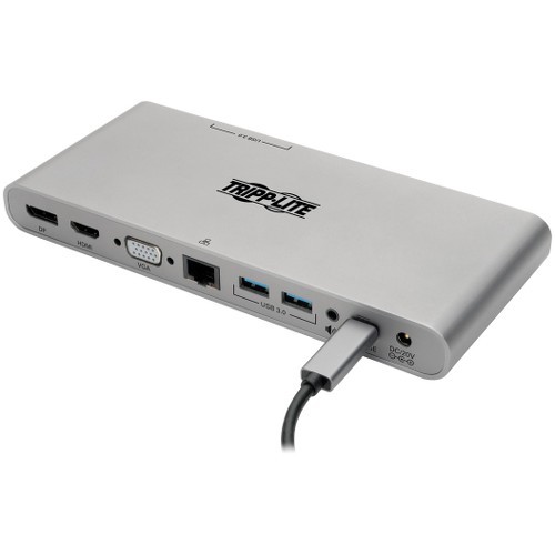 USB-C Docking Station with USB Hub HDMI VGA DisplayPort Gbe PD Charging Retail