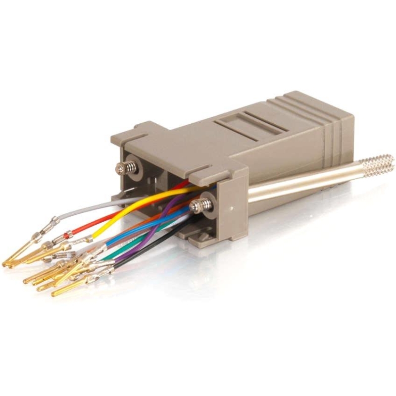 10-pin RJ45 to DB9 Male Modular Adapter - 1 x RJ-45 Male Serial - 1 x DB-9 Male Serial - Gray 10-pin RJ45 to DB9 Male Modular Adapter - 1 x RJ-45 Male Serial - 1 x DB-9 Male Serial - Gray