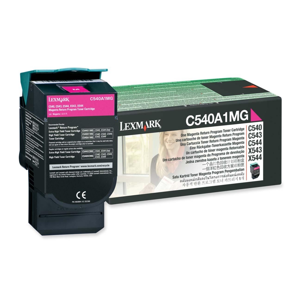 Magenta - original - toner cartridge LCCP LRP - for Lexmark C540 C543 C544 C546 X543 X544 X546 X548 Magenta - original - toner cartridge LCCP LRP - for Lexmark C540 C543 C544 C546 X543 X544 X546 X548