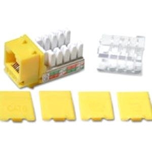 Cat6 RJ45 UTP Keystone Jack - Yellow - Modular insert - yellow - 1 port Cat6 RJ45 UTP Keystone Jack - Yellow - Modular insert - yellow - 1 port