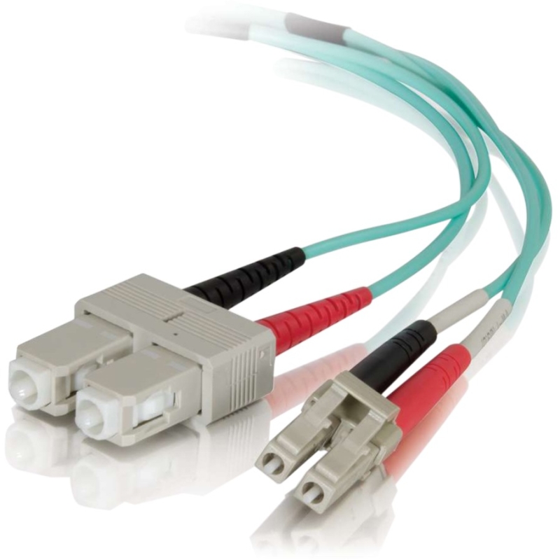 15m LC-SC 50/125 OM4 Duplex Multimode PVC Fiber Optic Cable - Aqua - Network cable - SC multi-mode (M) to LC multi-mode (M) - 49 ft - fiber optic - 50 / 125 micron - OM4 - aqua 15m LC-SC 50/125 OM4 Duplex Multimode PVC Fiber Optic Cable - Aqua - Network cable - SC multi-mode (M) to LC multi-mode (M) - 49 ft - fiber optic - 50 / 125 micron - OM4 - aqua