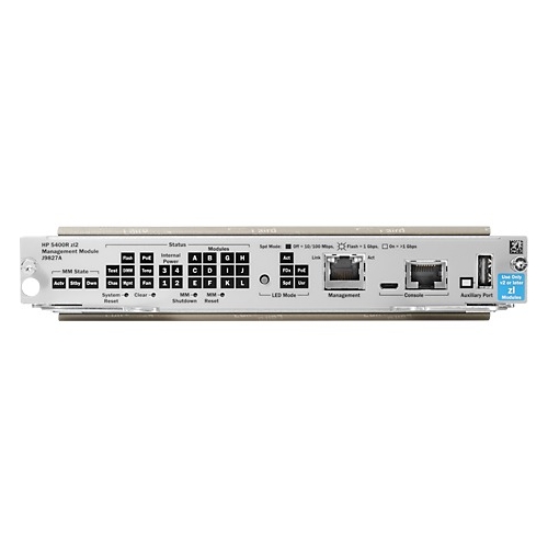 5400R zl2 Management Module - Maintains persistent images of all software that runs on the system - Includes one Out Of Band Management (OOBM) port Micro-USB / RJ-45 console port and one USB auxiliary port 5400R zl2 Management Module - Maintains persistent images of all software that runs on the system - Includes one Out Of Band Management (OOBM) port Micro-USB / RJ-45 console port and one USB auxiliary port