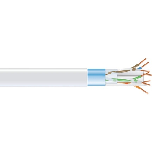 CAT6 400-MHZ SOLID ETHERNET CABLE - SHIELDED (F/UTP)  CMP PLENUM WHITE 10