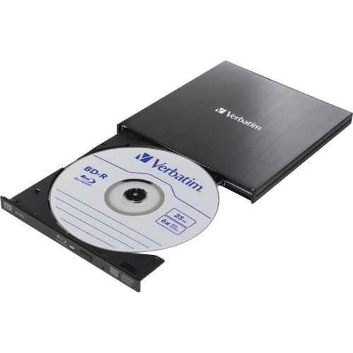 EXTERNAL 6X SLIMLINE BLU-RAY WRITER READ/WRITE CDS DVD BLU-RAY