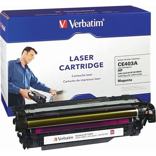 Toner Cartridge - Remanufactured for HP (CE403A) - Magenta - Laser - 5500 Page - 1 Pack