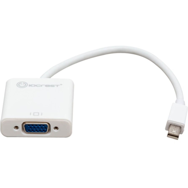Multimedia IO Crest Mini Displayport Male to VGA Female Adapter - Mini DisplayPort/VGA for Video Device - 5.80 inch - 1 x Mini DisplayPort Male Digital Audio/Video - 1 x HD-15 Female VGA - White Multimedia IO Crest Mini Displayport Male to VGA Female Adapter - Mini DisplayPort/VGA for Video Device - 5.80 inch - 1 x Mini DisplayPort Male Digital Audio/Video - 1 x HD-15 Female VGA - White