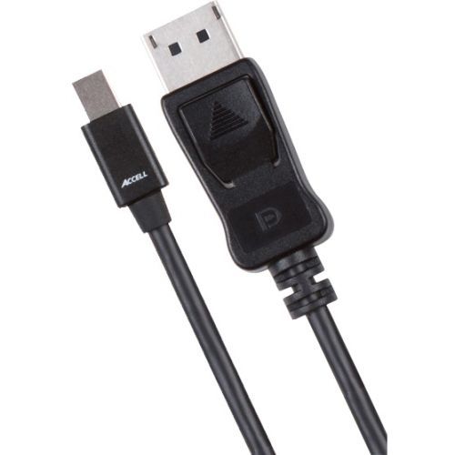1m UltraAV Mini DisplayPort to DisplayPort 1.2 Cable Black Bare
