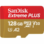 EXTREME PLUS MICROSDXC MEMORY CARD 128GB CLASS 10/UHS-I170/90MB/S WI