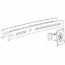 DS100 Crossbar Extender Long - Mounting component (crossbar extender center bracket) for 2 LCD displays - aluminum steel - black - screen size: up to 26 inch