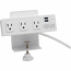 3-Outlet Surge Protector Power Strip with 2 USB Ports 10 ft. Cord (3.05m) - 510 Joules Desk Clamp White Housing - Surge protector - 15 A - AC 120 V - output connectors: 3 - 10 ft - white