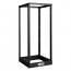 25U 4-Post Open Frame Rack Cabinet Square Holes 1000lb Capacity - Open frame rack - black - 25U