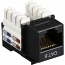 CAT6 KEYSTONE JACK - UNSHIELDED RJ45 BLACK 25-PACK