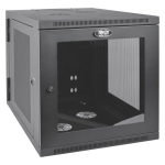 12U WALL MOUNT RACK ENCLOSURE HINGED 33 INCH DEPTH W ACRYLIC WINDOW