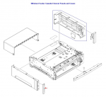 DC stepper motor - Provides power for mechanical movement parts in 500 sheet feeder assembly - Located on right side of feeder assembly