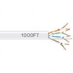 CAT5E 350-MHZ SOLID ETHERNET CABLE - UNSHIELDED (UTP)  CMR PVC WHITE 1000