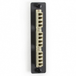 LOW-DENSITY MULTIMODE FIBER ADAPTER PANEL - CERAMIC SLEEVE (6) LC DUPLEX BEIGE