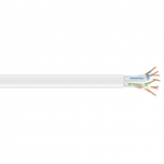 Box CAT6 Value Line Solid Cable CM 1000-ft. (304.8-m)  White - Category 6 for Network Device - 1000 ft - 1 Pack - Bare Wire - Bare Wire - White