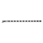 Power Strip 120V Right Angle 5-15R 12 Outlet 15 Cd 36 inch Length - Power strip - AC 120 V - 1800 Watt - input: NEMA 5-15 - output connectors: 12 - 15 ft - black aluminum