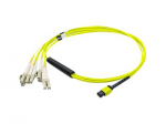 Fiber Optic Duplex Patch Network Cable - Fiber Optic for Network Device Patch Panel Media Converter Router Hub Switch - 9.84 ft - MPO - 8 x LC - Yellow