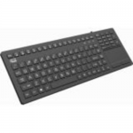 Antimicrobial Waterproof Touchpad Keyboard - Cable Connectivity - USB Interface - 108 Key - English (US) - TouchPad - Home Email Back Forward Play/Pause Stop Next Track Previous Track Volume Down Volume Up Mute ... Hot Key(s) - Membrane - Black