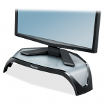 Smart Suites Monitor Riser - Up to 21 inch Screen Support - 40 lb Load Capacity - Flat Panel Display Type Supported - 5.1 inch Height x 18.5 inch Width x 12.5 inch Depth - Desktop - Acrylonitrile Butadiene Styrene (ABS) - Black Gray