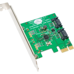 Multimedia SATA III 2 Internal 6Gbps Ports PCI-e Controller Card - 2 Serial ATA/600 Serial ATA Internal - PCI Express 2.0 x1